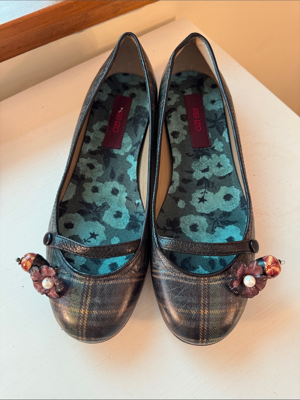 KENZO Vintage Leather Flats
